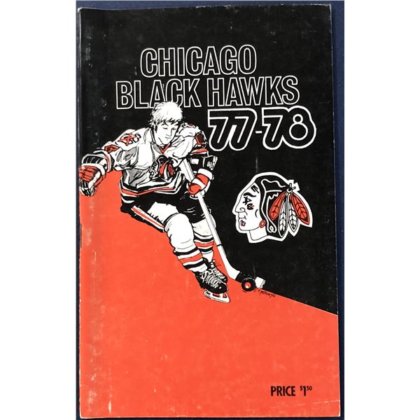 1977-78 CHICAGO BLACK HAWKS MEDIA GUIDE