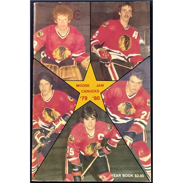 1979-80 MOOSE JAW CANUCKS (SJHL) MEDIA GUIDE (CHRIS CHELIOS)