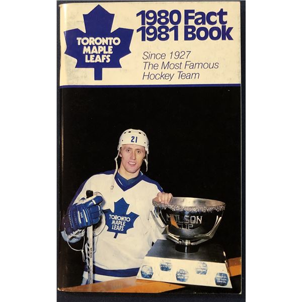 1980-81 TORONTO MAPLE LEAFS MEDIA GUIDE