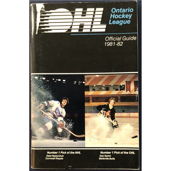 1981-82 ONTARIO HOCKEY LEAGUE MEDIA GUIDE (DALE HAWERCHUK)
