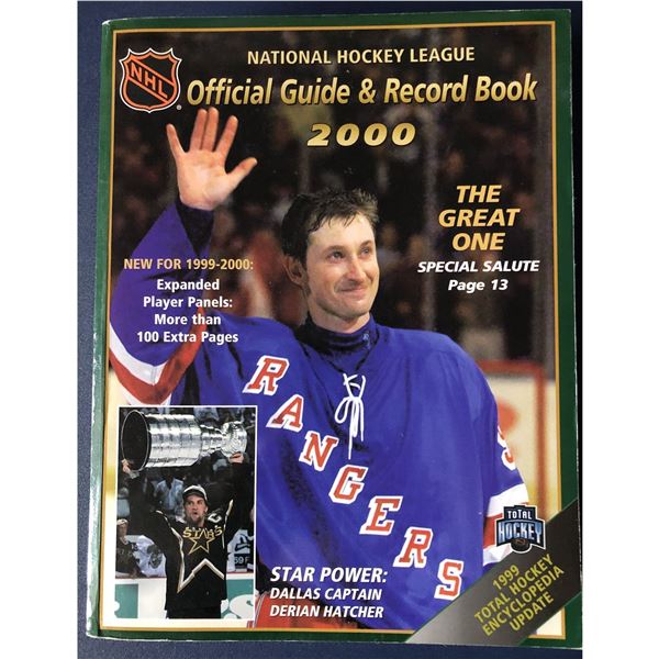 2000 NHL OFFICIAL RECORD BOOK - WAYNE GRETZKY (HOF) COVER