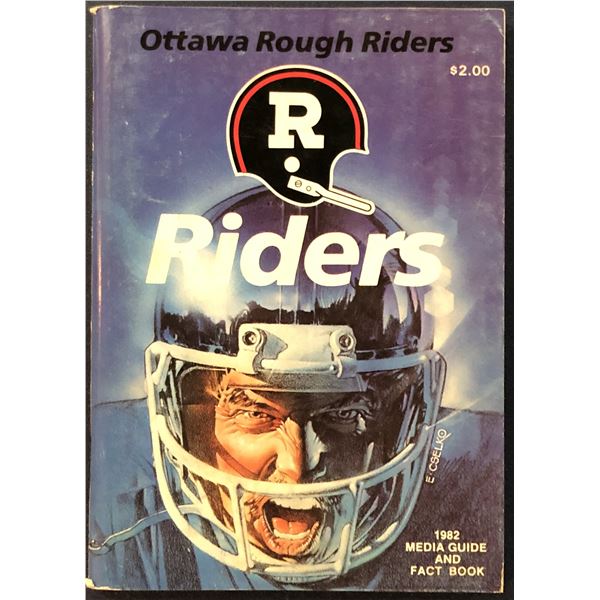 1982 CFL OTTAWA ROUGH RIDERS MEDIA GUIDE