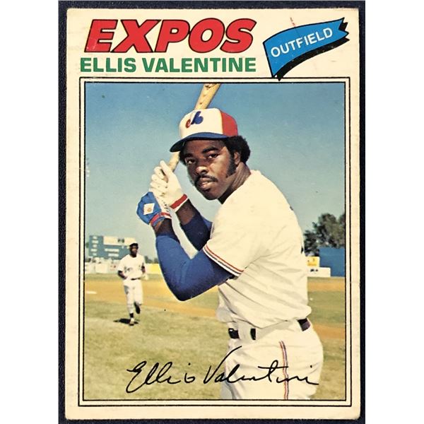 1977 O-PEE-CHEE ELLIS VALENTINE ROOKIE CARD