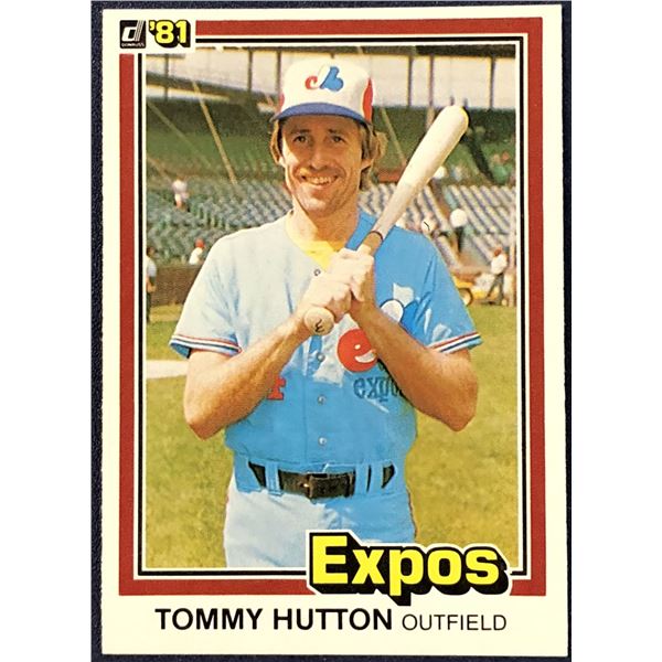 1981 DONRUSS TOMMY HUTTON