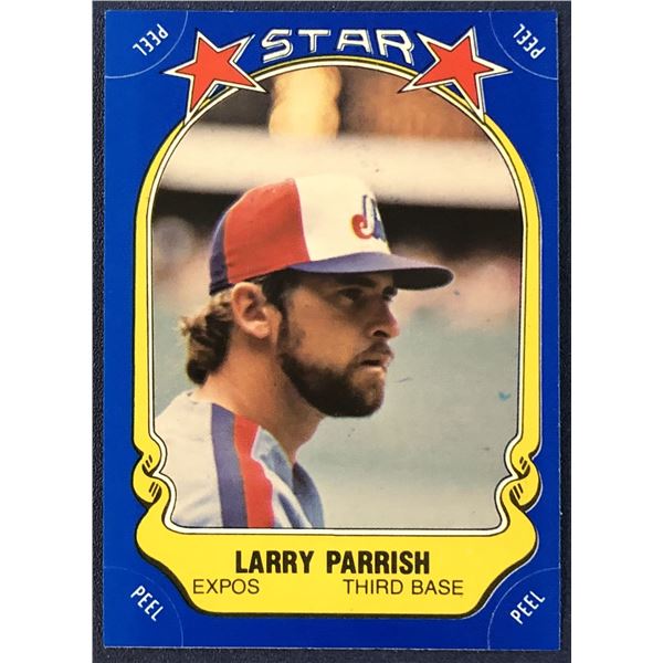 1981 FLEER STAR STICKER LARRY PARRISH