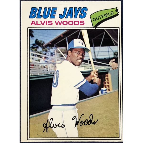 1977 O-PEE-CHEE ALVIS WOODS ROOKIE CARD
