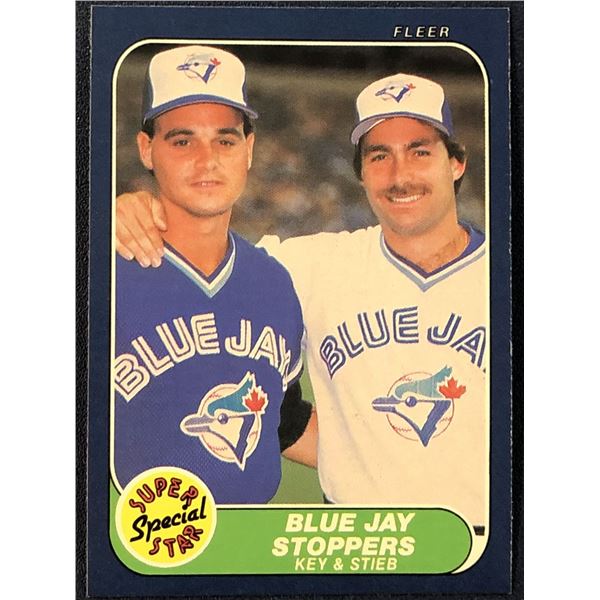 1986 FLEER DAVE STIEB / JIMMY KEY