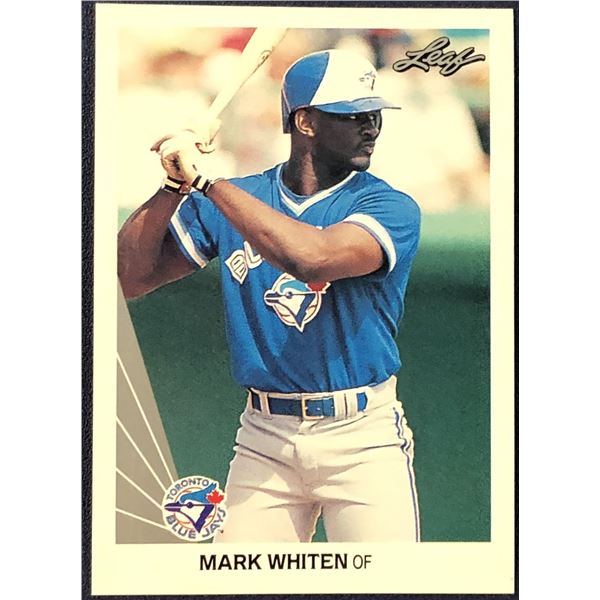 1990 LEAF MARK WHITEN ROOKIE CARD