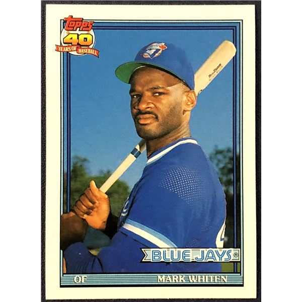 1991 TOPPS MARK WHITEN ROOKIE CARD