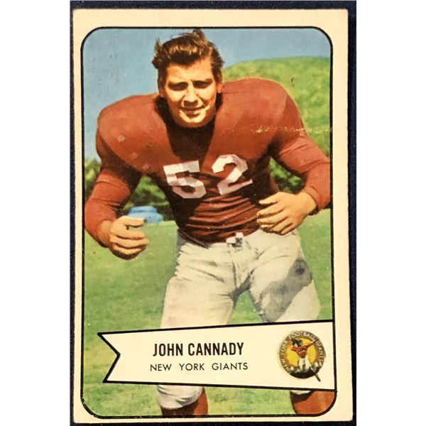 1954 BOWMAN NFL FOOTBALL JOHN CANNADY