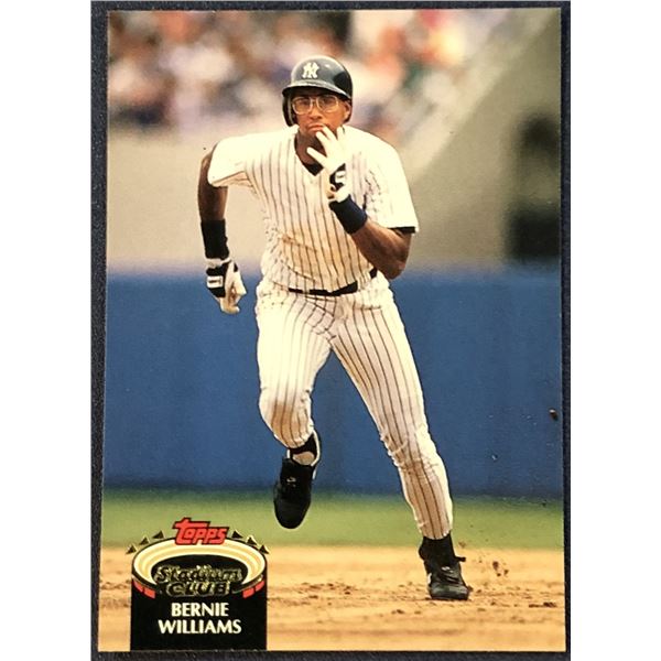 1992 TOPPS STADIUM CLUB BASEBALL BERNIE WILLIAMS ROOKIE CARD