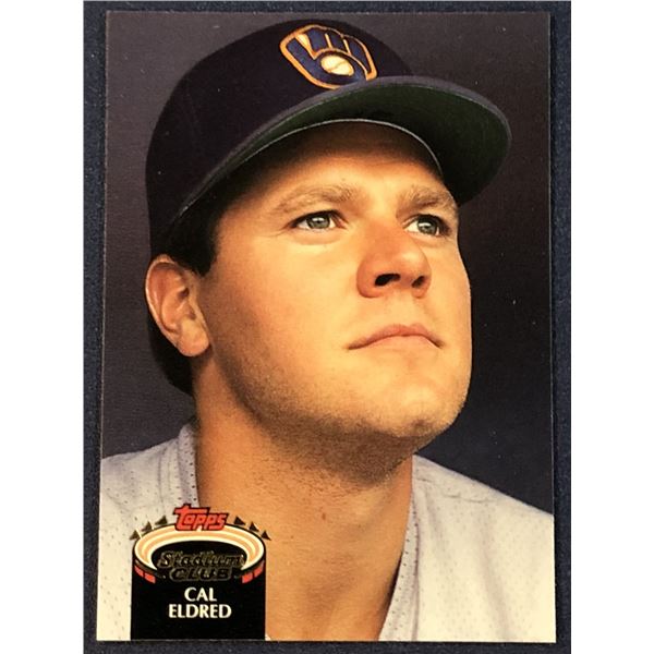 1992 TOPPS STADIUM CLUB BASEBALL CAL ELDRED ROOKIE CARD