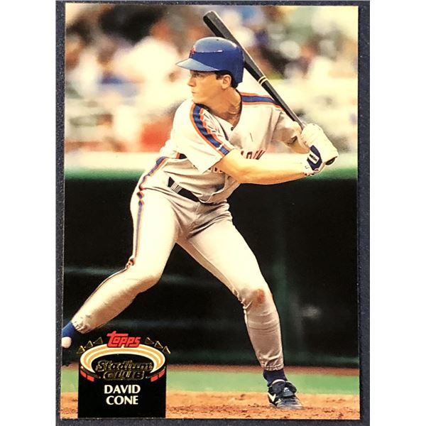 1992 TOPPS STADIUM CLUB BASEBALL DAVID CONE