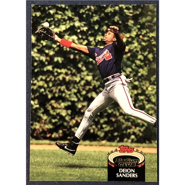 1992 TOPPS STADIUM CLUB BASEBALL DEION SANDERS