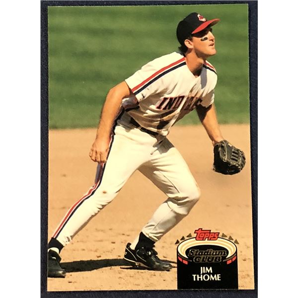1992 TOPPS STADIUM CLUB BASEBALL JIM THOME ROOKIE CARD