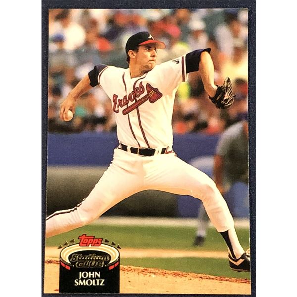1992 TOPPS STADIUM CLUB BASEBALL JOHN SMOLTZ (HOF)