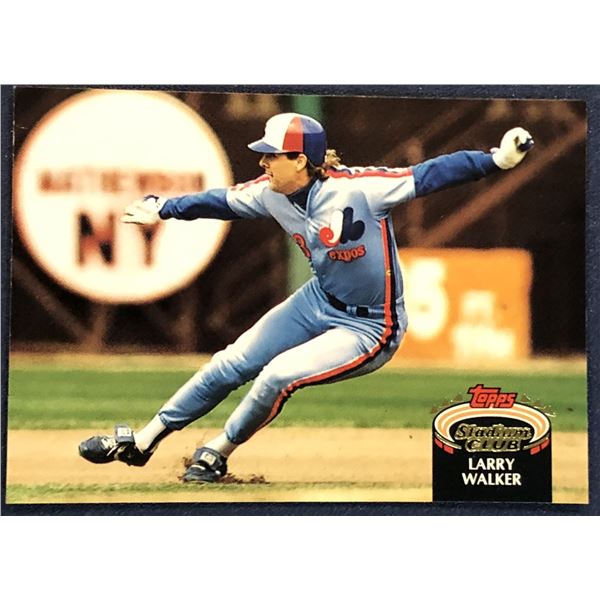 1992 TOPPS STADIUM CLUB BASEBALL LARRY WALKER (HOF)