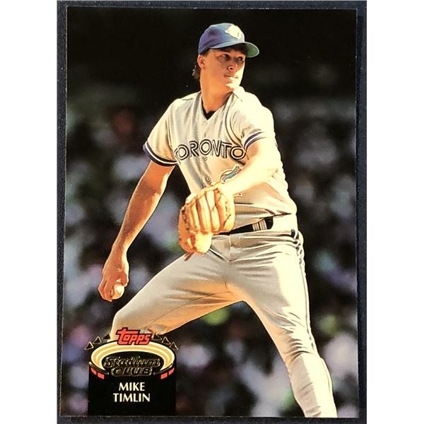 1992 TOPPS STADIUM CLUB BASEBALL MIKE TIMLIN ROOKIE CARD