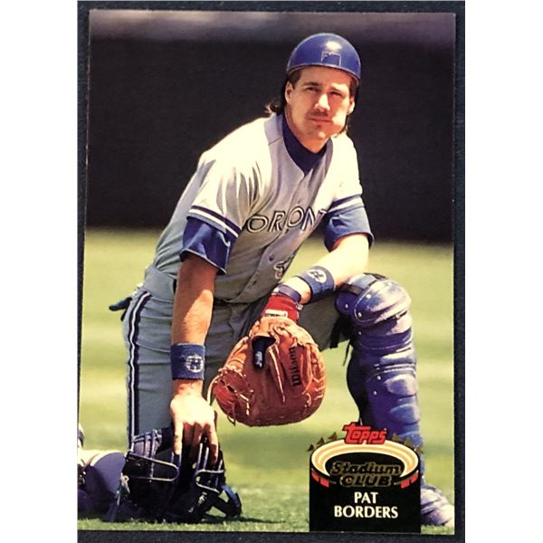 1992 TOPPS STADIUM CLUB BASEBALL PAT BORDERS