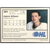 Image 2 : 1991-92 CHL JASON ALLISON JUNIOR CARD