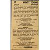 Image 2 : 1954 BLUE RIBBON CFL FOOTBALL WINTY YOUNG ROOKIE CARD