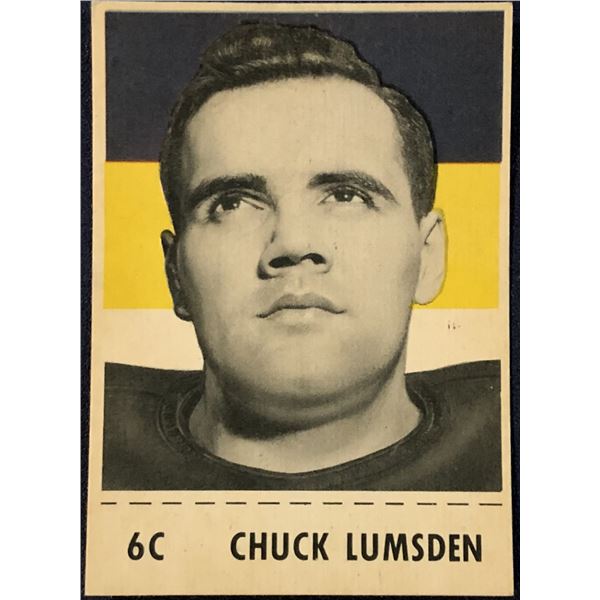 1956 SHREDDED WHEAT CFL FOOTBALL CHUCK LUMSDEN