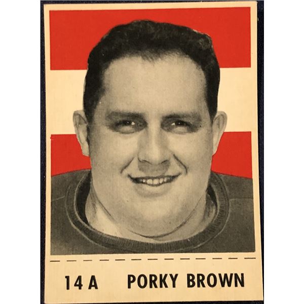 1956 SHREDDED WHEAT CFL FOOTBALL PORKY BROWN