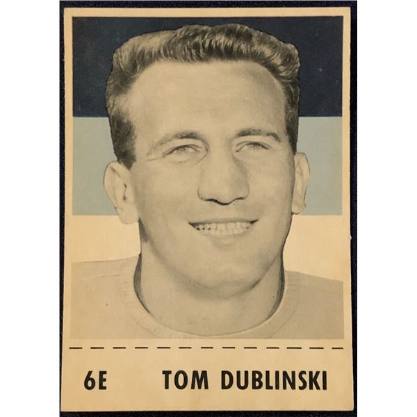 1956 SHREDDED WHEAT CFL FOOTBALL TOM DUBLINSKI