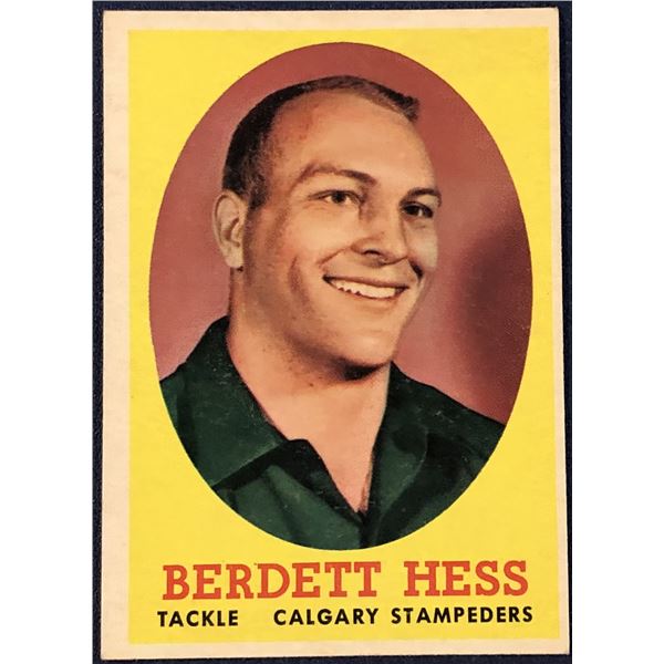 1958 O-PEE-CHEE CFL FOOTBALL BURDETTE HESS
