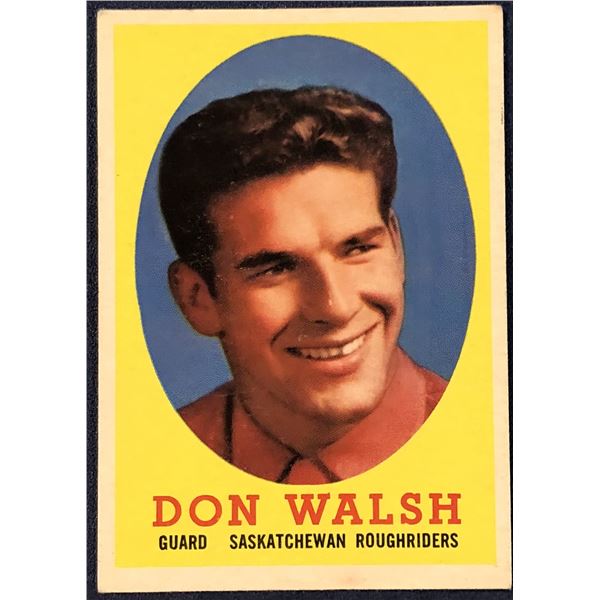 1958 O-PEE-CHEE CFL FOOTBALL DON WALSH