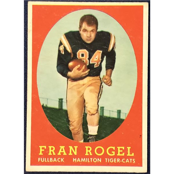1958 O-PEE-CHEE CFL FOOTBALL FRAN ROGEL ROOKIE CARD