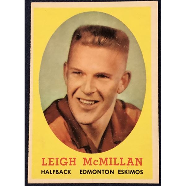 1958 O-PEE-CHEE CFL FOOTBALL LEIGH McMILLAN