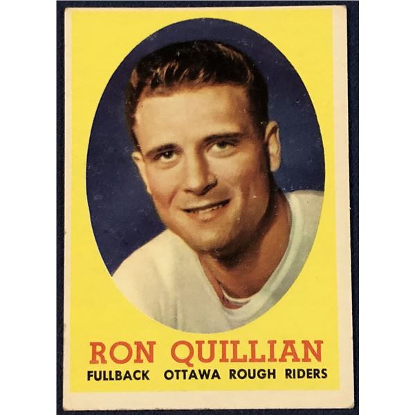 1958 O-PEE-CHEE CFL FOOTBALL RON QUILLIAN ROOKIE CARD
