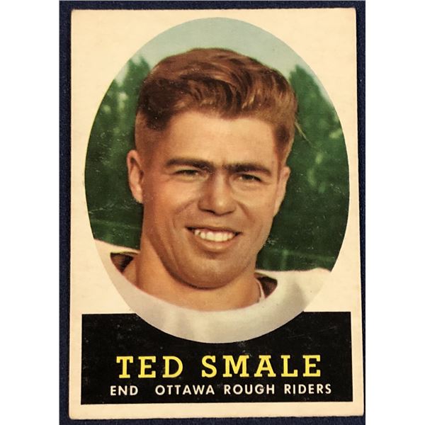 1958 O-PEE-CHEE CFL FOOTBALL TED SMALE ROOKIE CARD