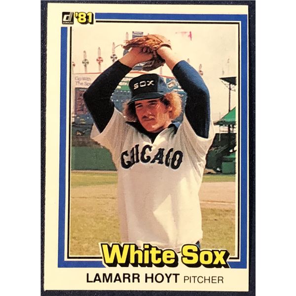 1981 DONRUSS LAMARR HOYT ROOKIE CARD