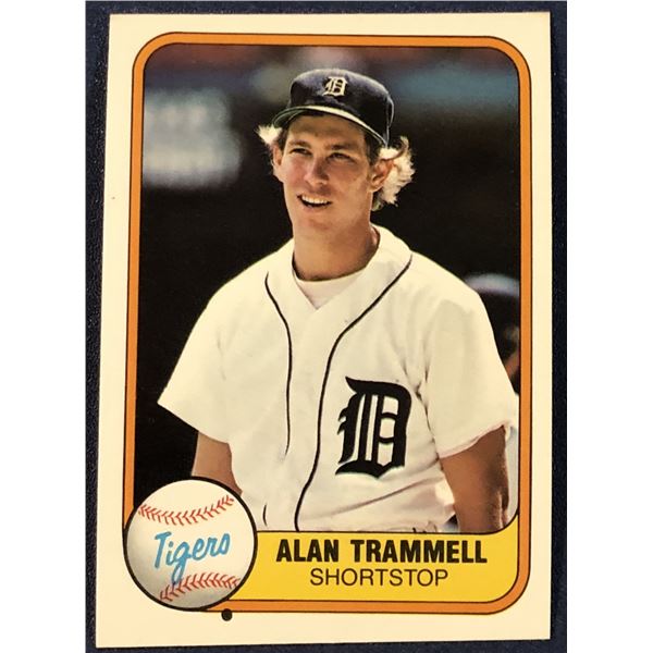 1981 FLEER ALAN TRAMMELL (HOF)