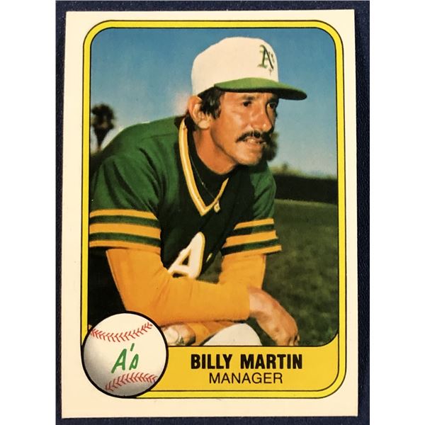 1981 FLEER BILLY MARTIN