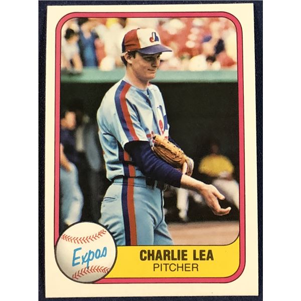 1981 FLEER CHARLIE LEA ROOKIE CARD