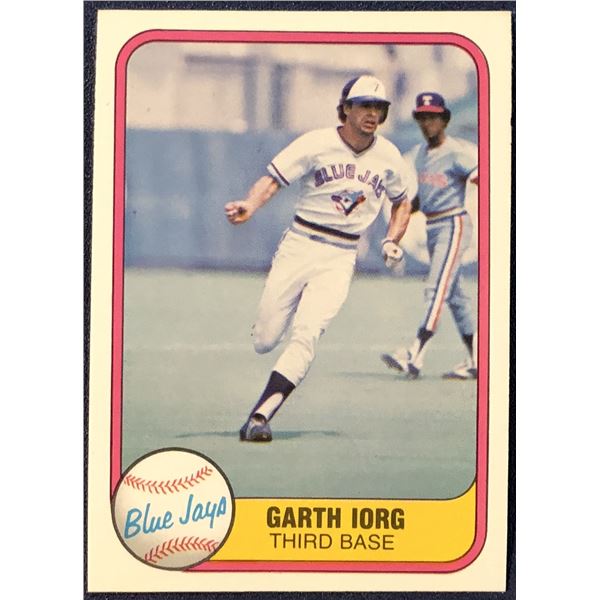 1981 FLEER GARTH IORG ROOKIE CARD