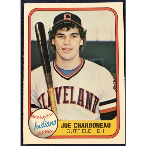 1981 FLEER JOE CHARBONEAU ROOKIE CARD