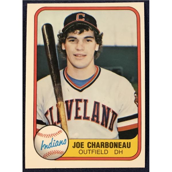 1981 FLEER JOE CHARBONEAU ROOKIE CARD