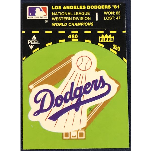 1982 FLEER LOS ANGELES DODGERS