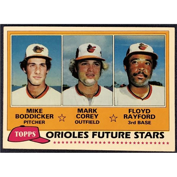 1982 TOPPS MIKE BODDICKER ROOKIE CARD