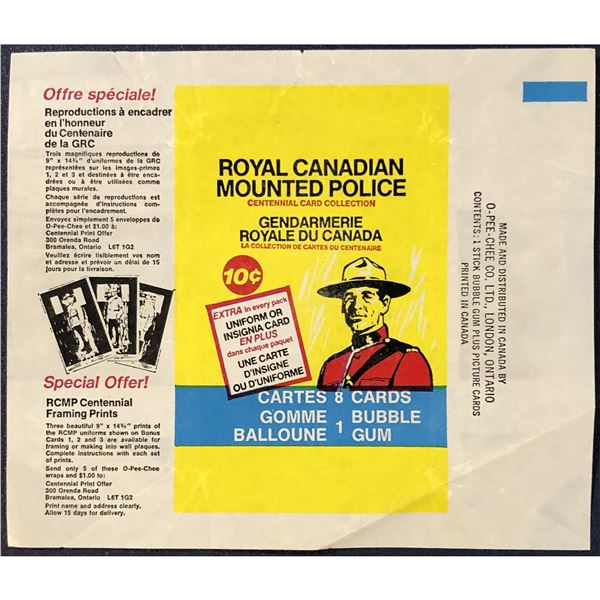 1973 O-PEE-CHEE RCMP WRAPPER