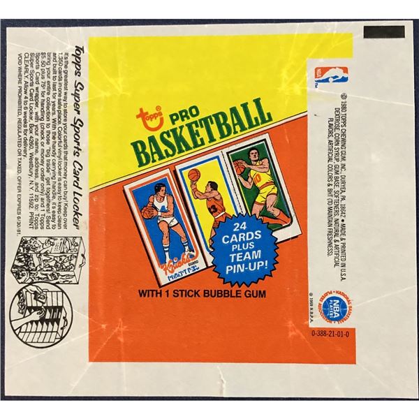 1980-81 TOPPS NBA BASKETBALL WRAPPER - LARRY BIRD ROOKIE YEAR