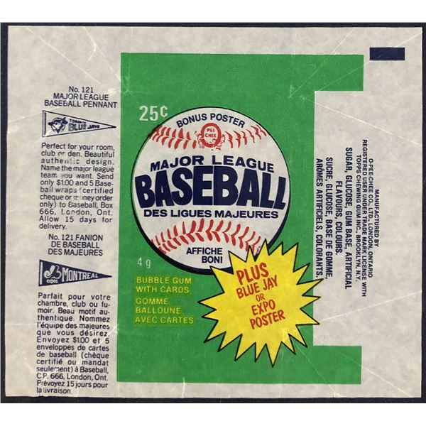 1981 O-PEE-CHEE BASEBALL WRAPPER
