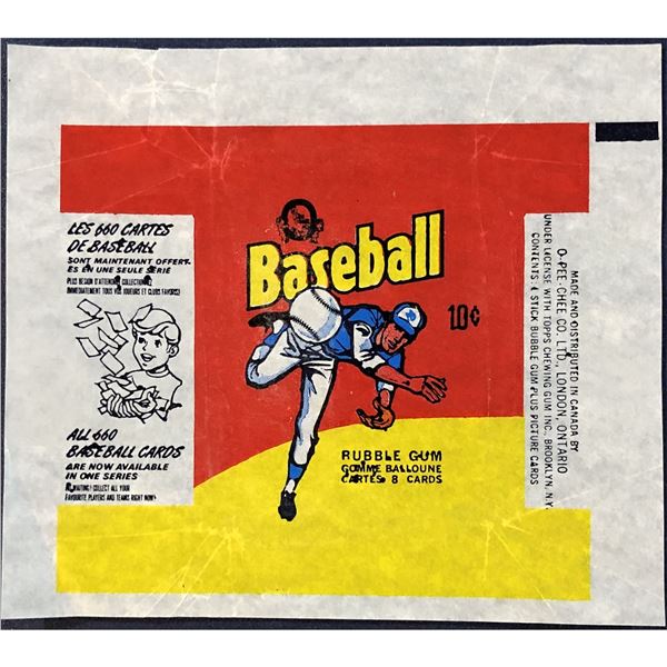 1975 O-PEE-CHEE BASEBALL WRAPPER