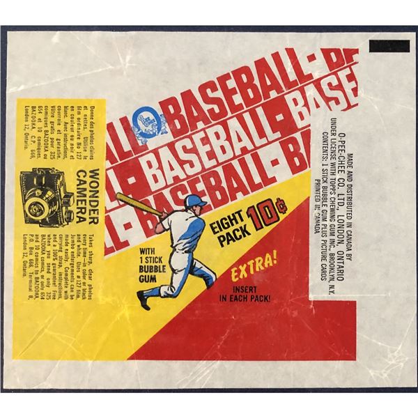 1970 O-PEE-CHEE BASEBALL WRAPPER