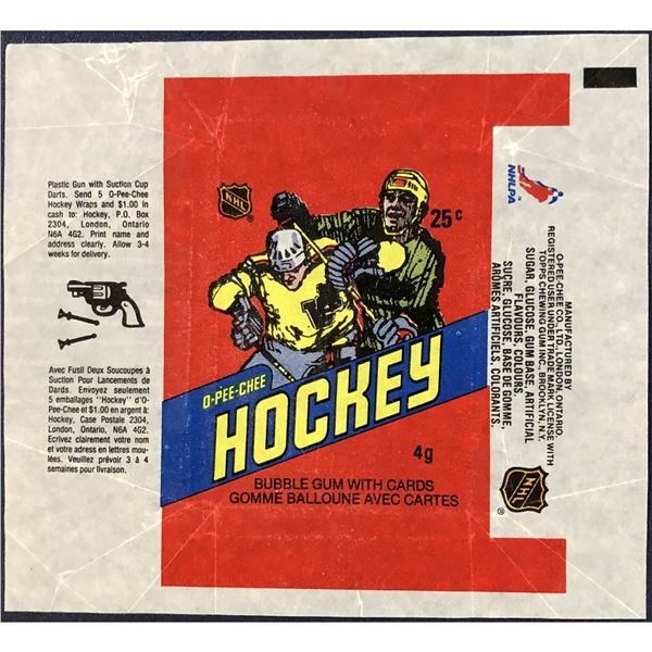 1981-82 O-PEE-CHEE NHL HOCKEY WRAPPER