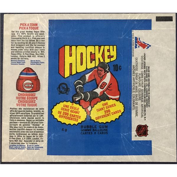 1976-77 O-PEE-CHEE NHL HOCKEY WRAPPER